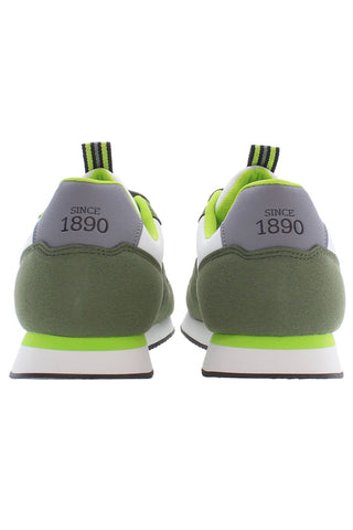 Green Polyester Men Sneaker