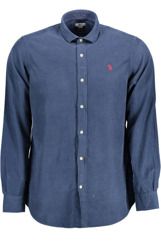 Blue Cotton Men Shirt