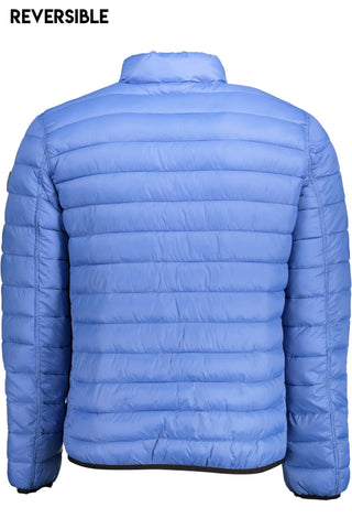 Blue Nylon Men Jacket