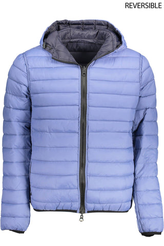 Blue Nylon Men Jacket