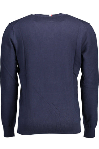 Blue Cotton Men Sweater