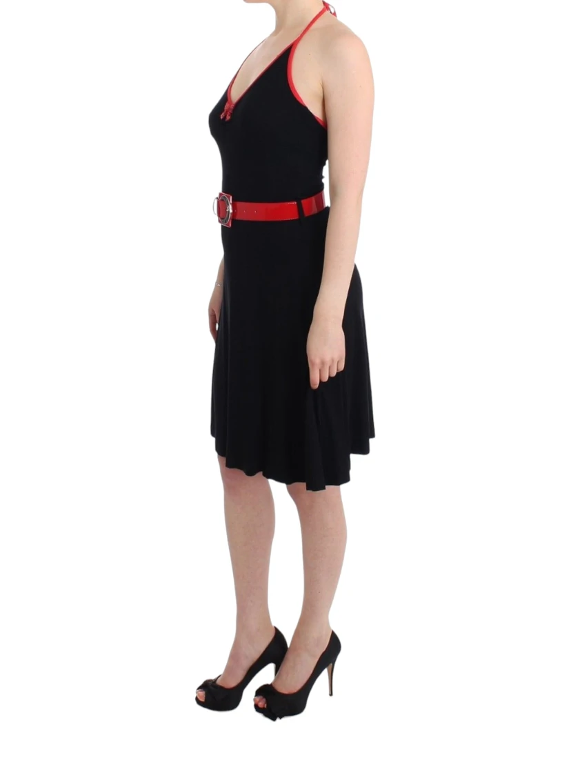 Black belted palladio dress