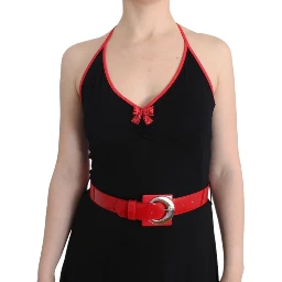 Black belted palladio dress