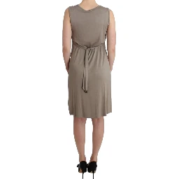 Khaki studded sheath dress