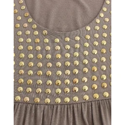 Khaki studded sheath dress