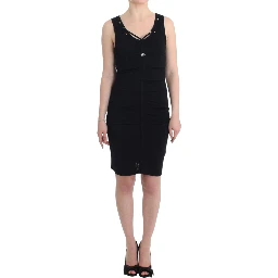Black pencil sheath dress
