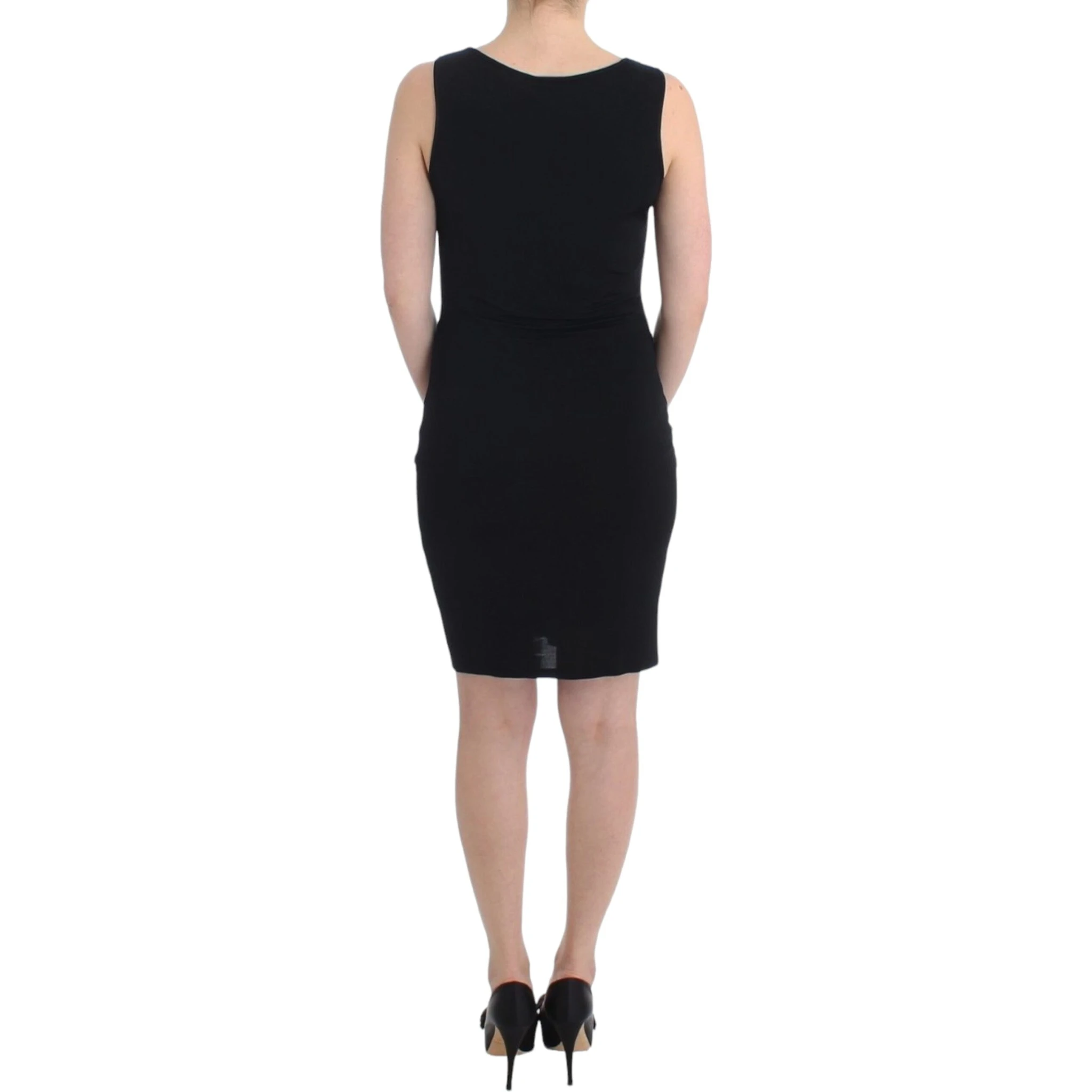 Black pencil sheath dress
