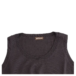 Brown knit tank top