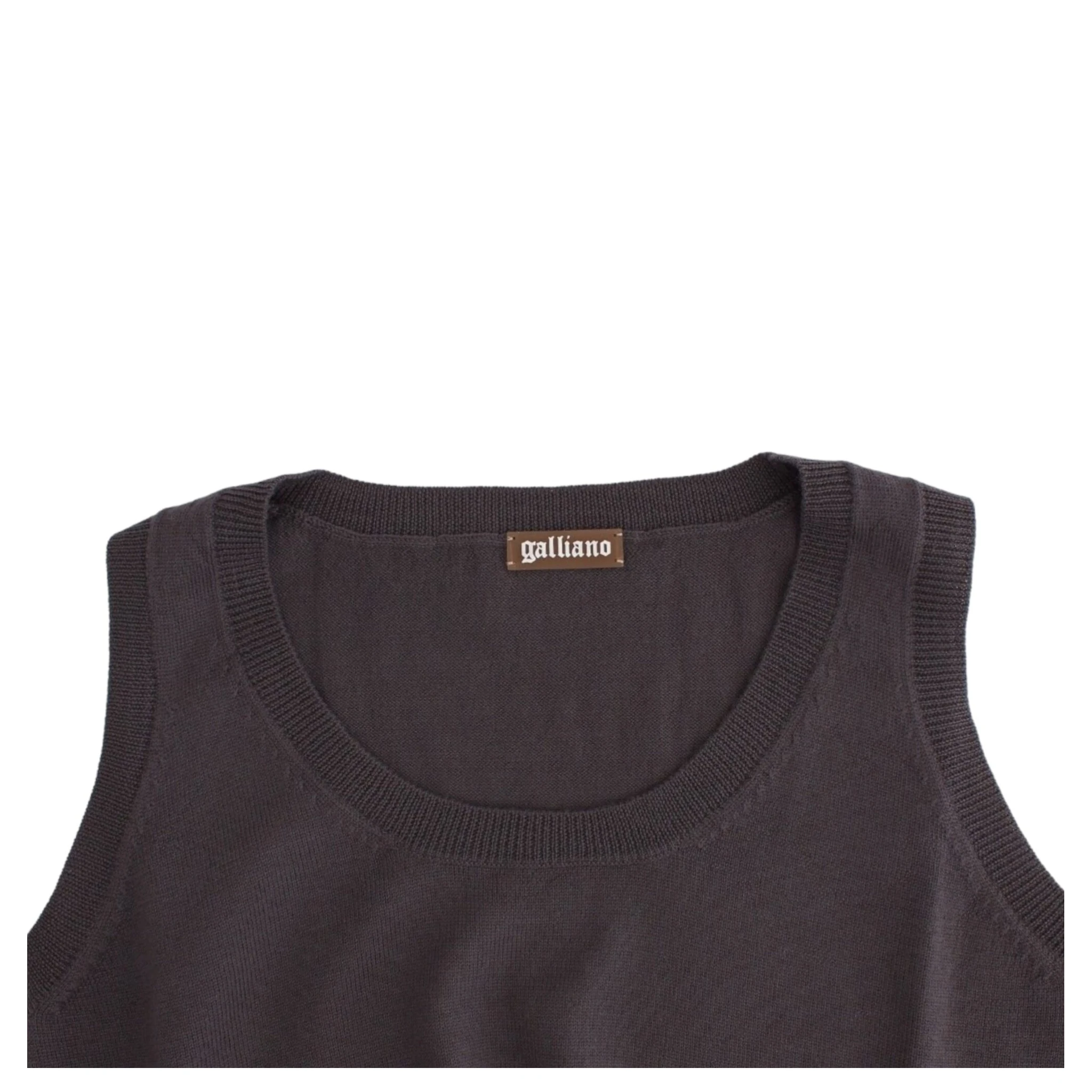 Brown knit tank top