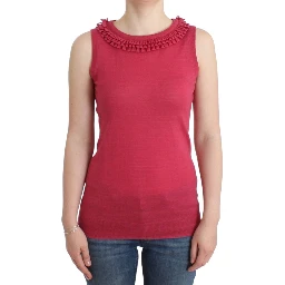Pink wool knit top