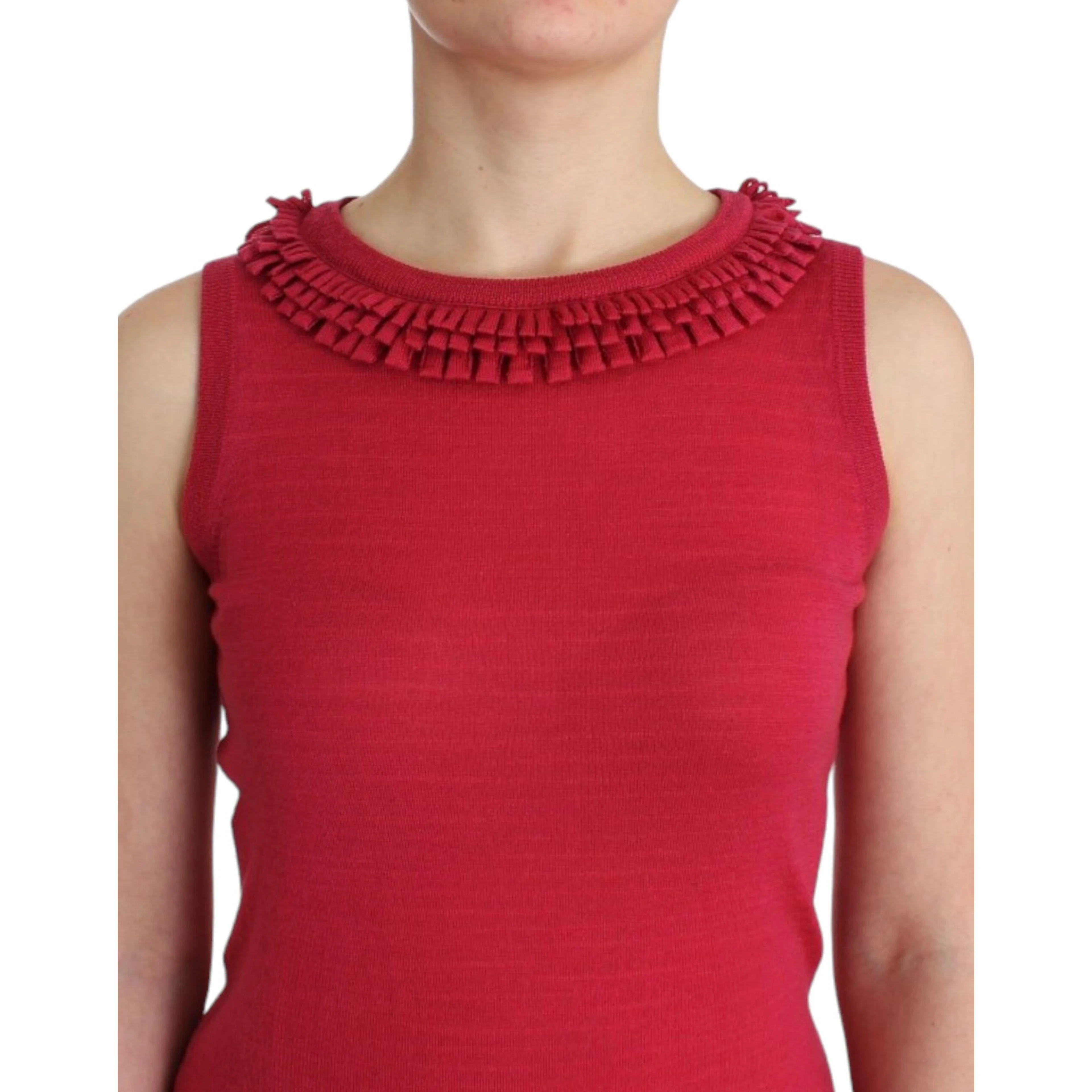 Pink wool knit top