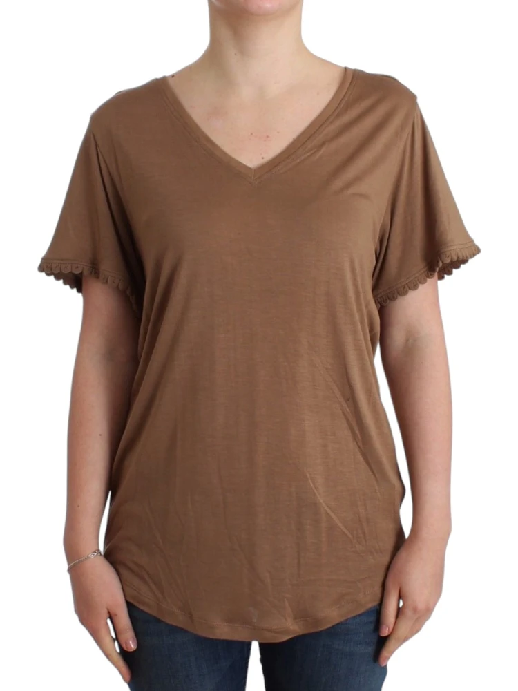 Brown shortsleeved top
