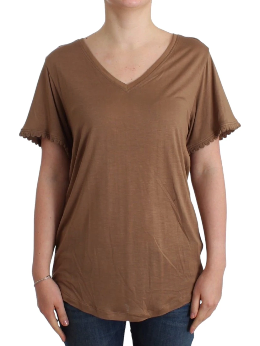 Brown shortsleeved top