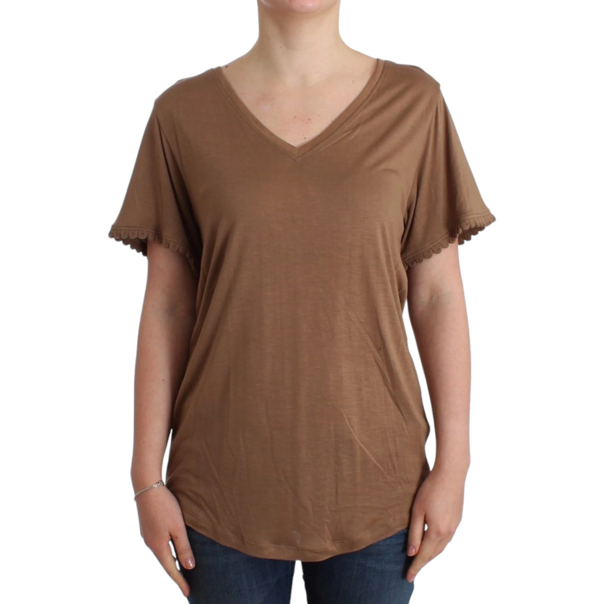 Brown shortsleeved top