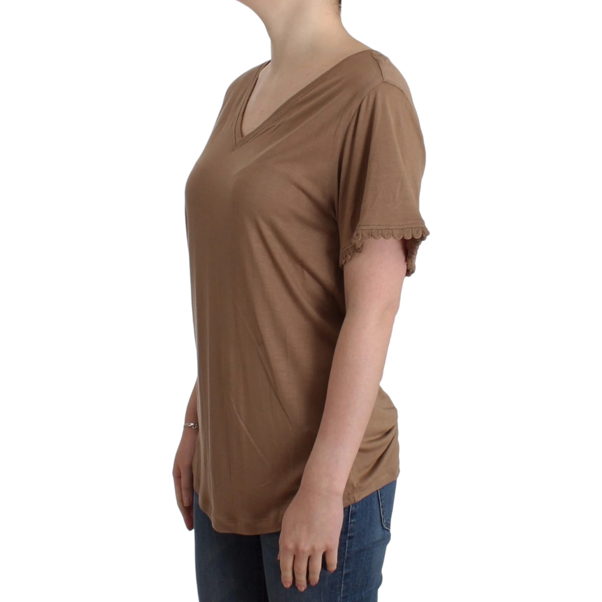 Brown shortsleeved top
