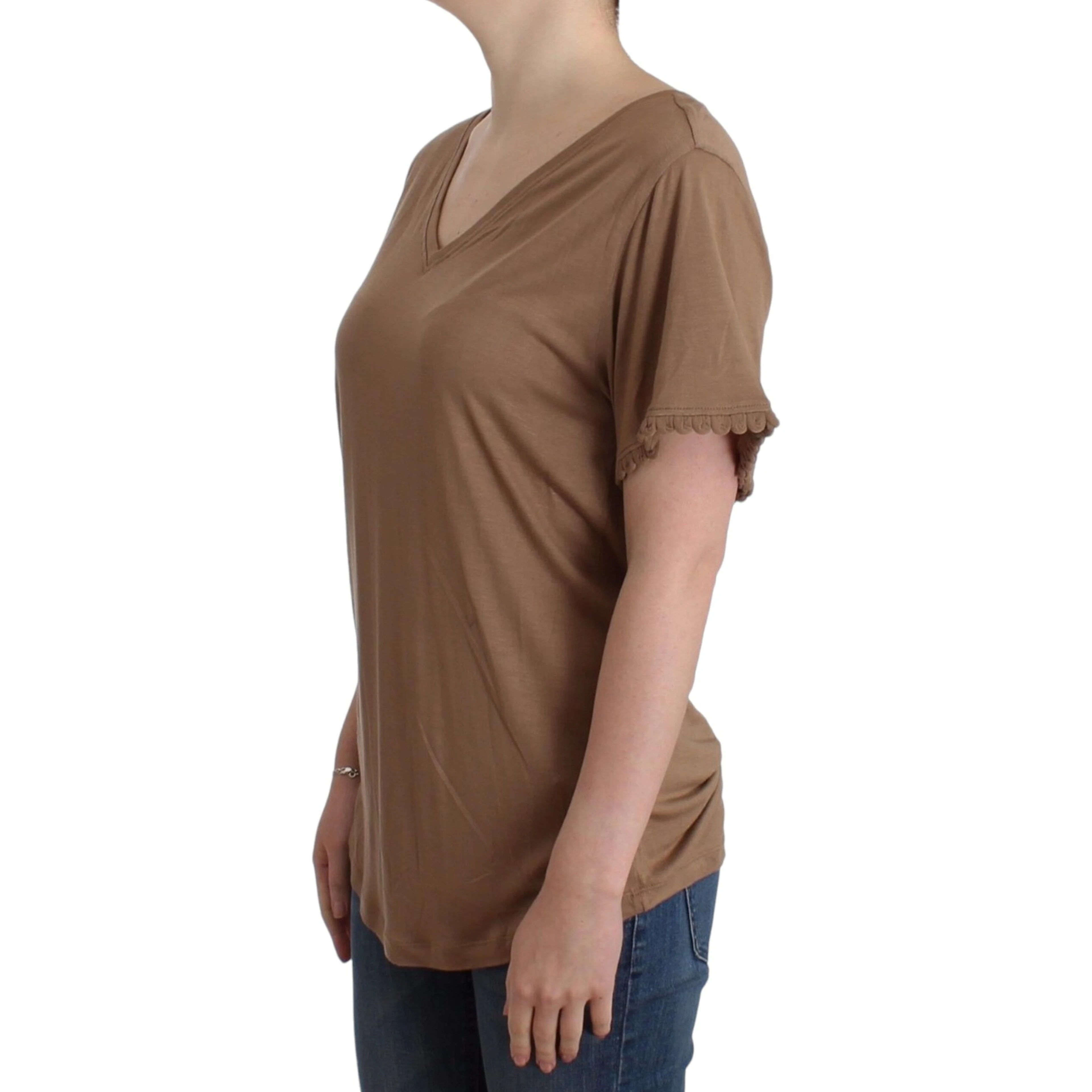 Brown shortsleeved top