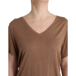 Brown shortsleeved top