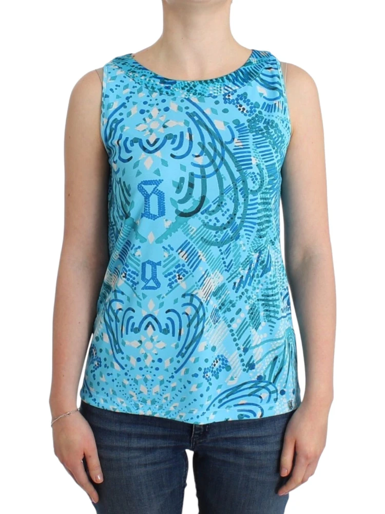 Printed Tank Top In Blue