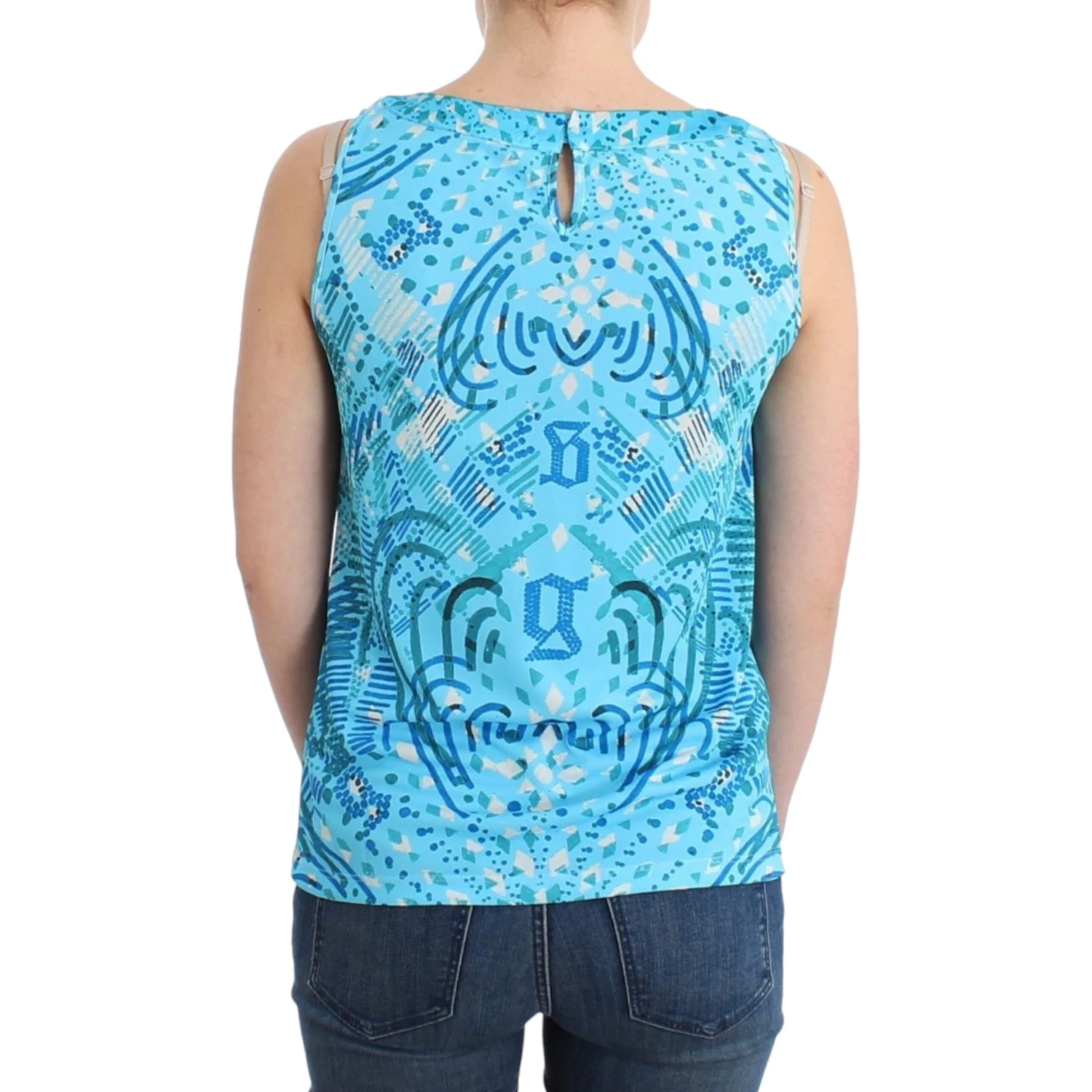 Printed Tank Top In Blue