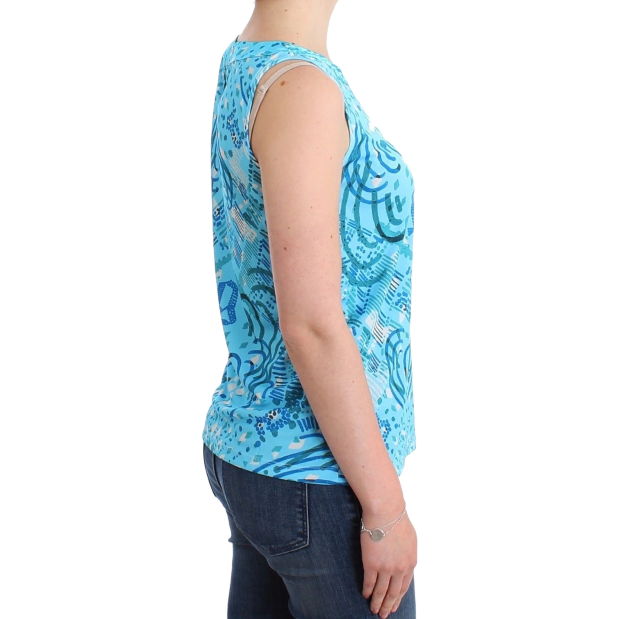 Printed Tank Top In Blue