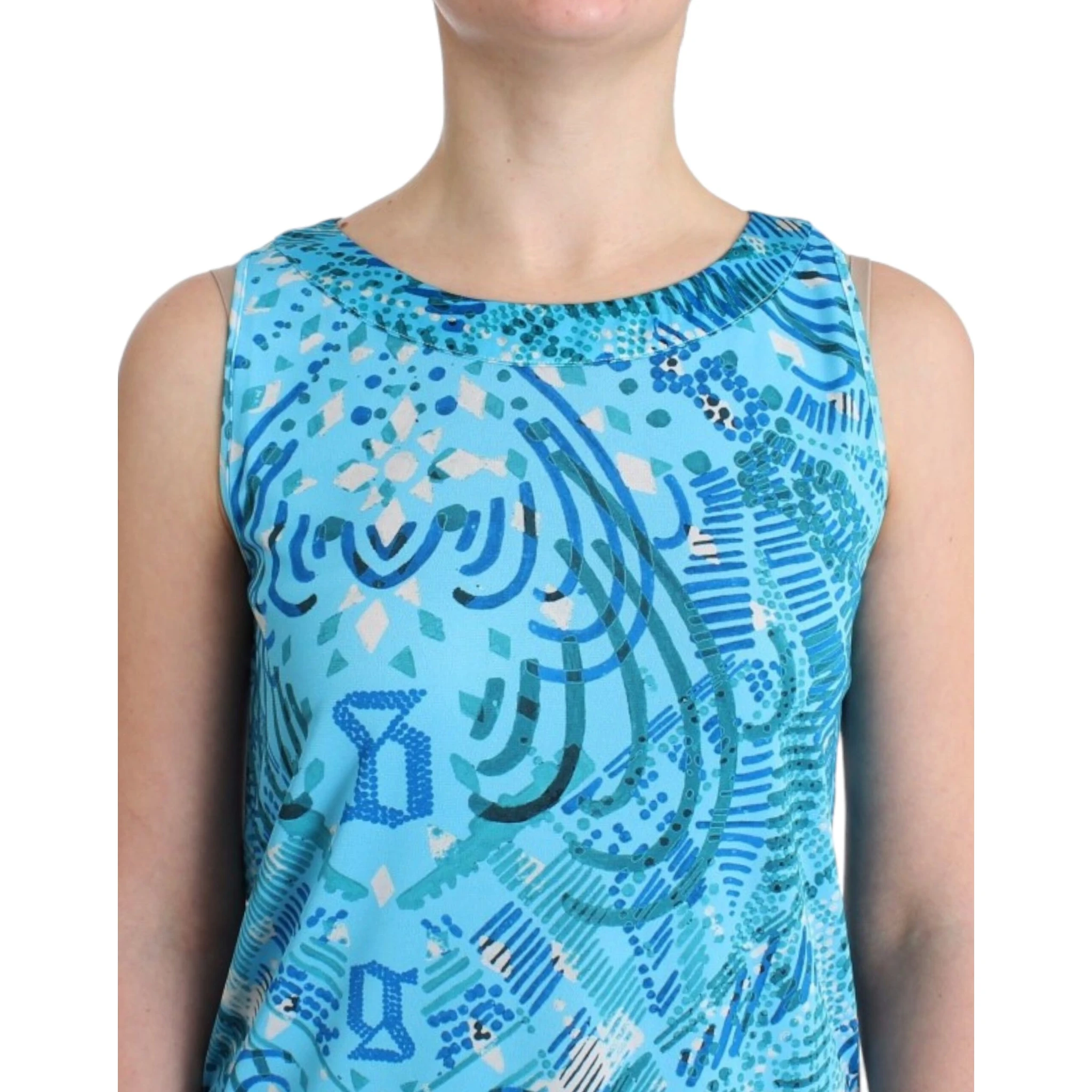 Printed Tank Top In Blue
