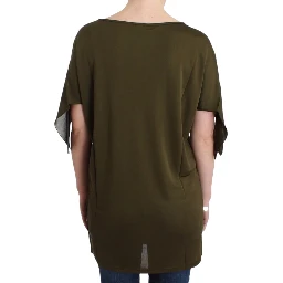 Green shortsleeved blouse top