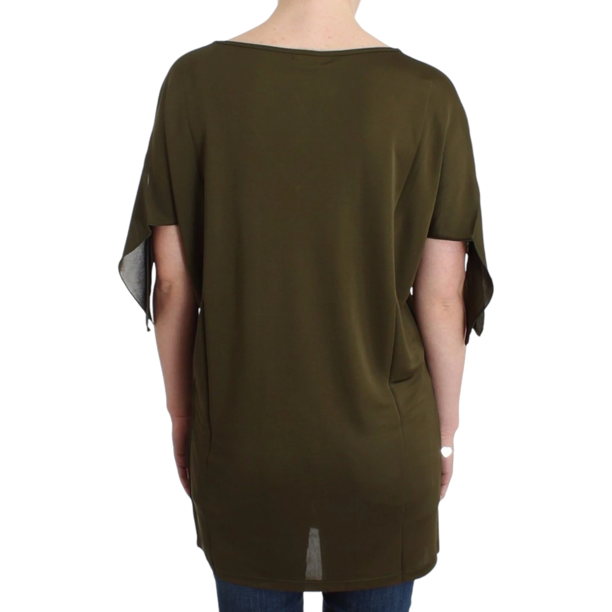 Green shortsleeved blouse top