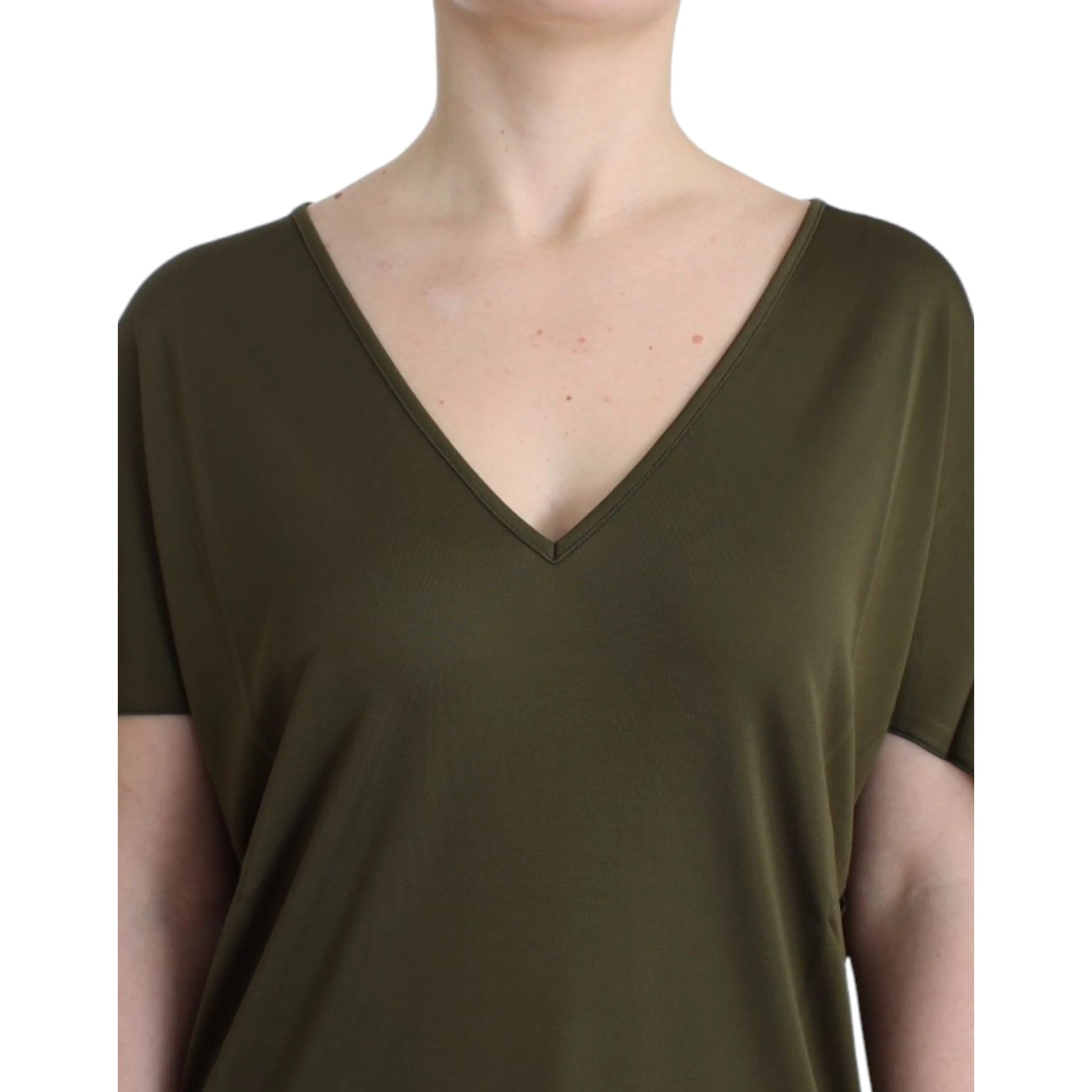 Green shortsleeved blouse top