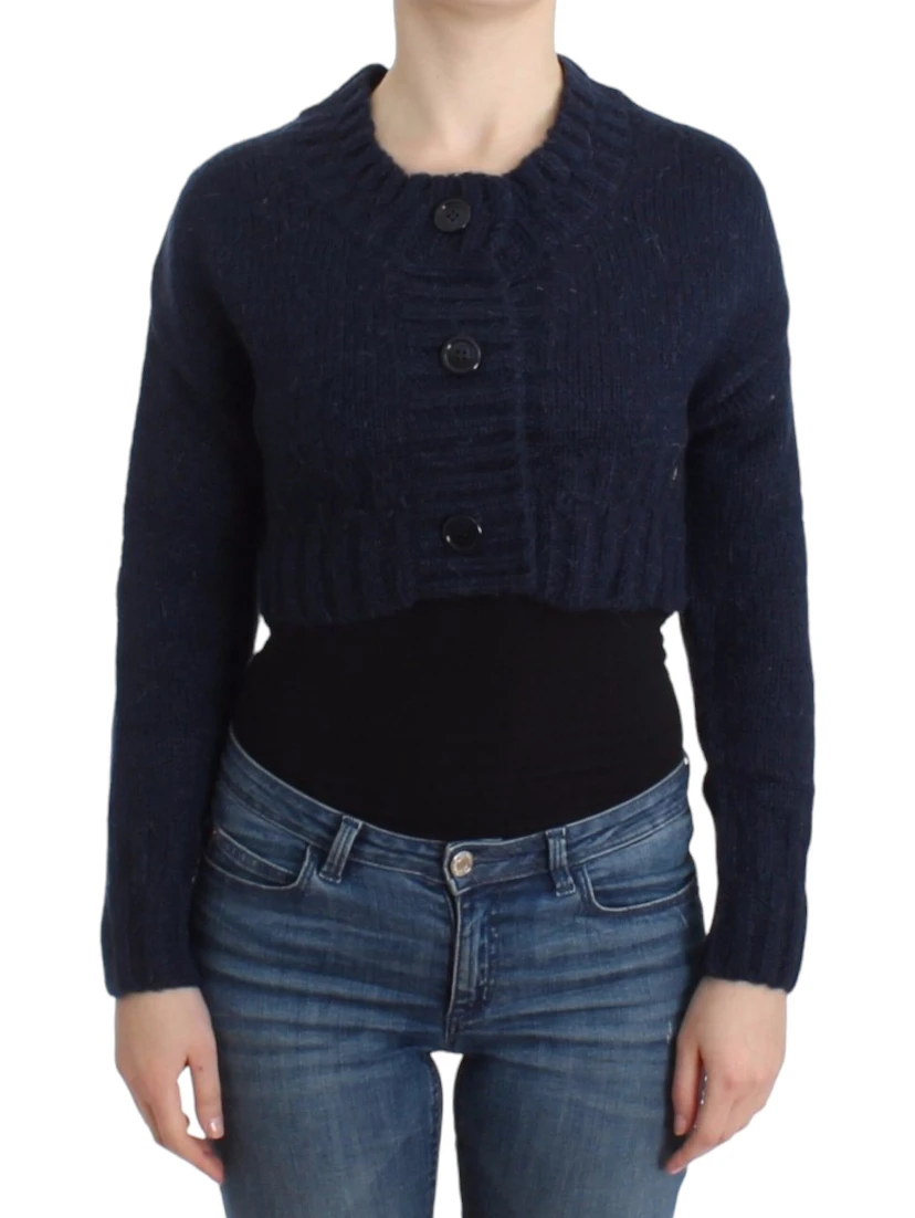 Cropped Cardigan In Blue