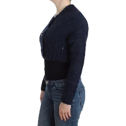 Cropped Cardigan In Blue