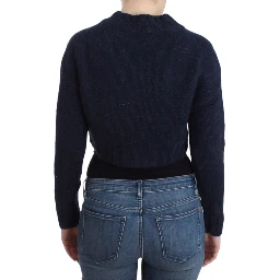 Cropped Cardigan In Blue