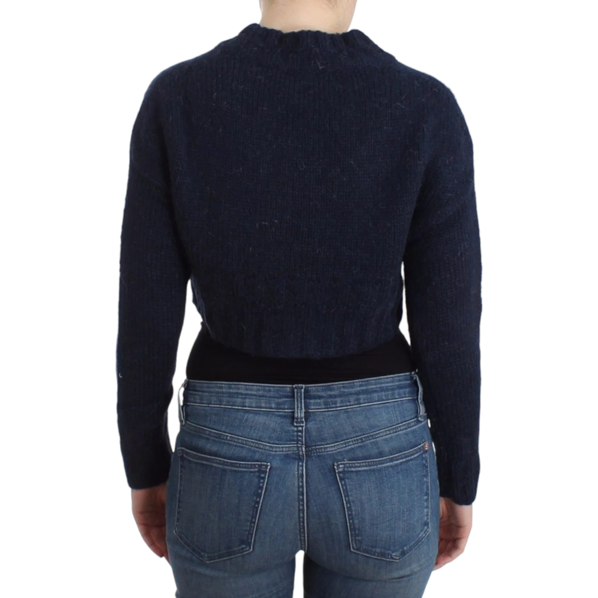 Cropped Cardigan In Blue