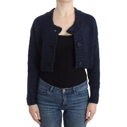 Cropped Cardigan In Blue