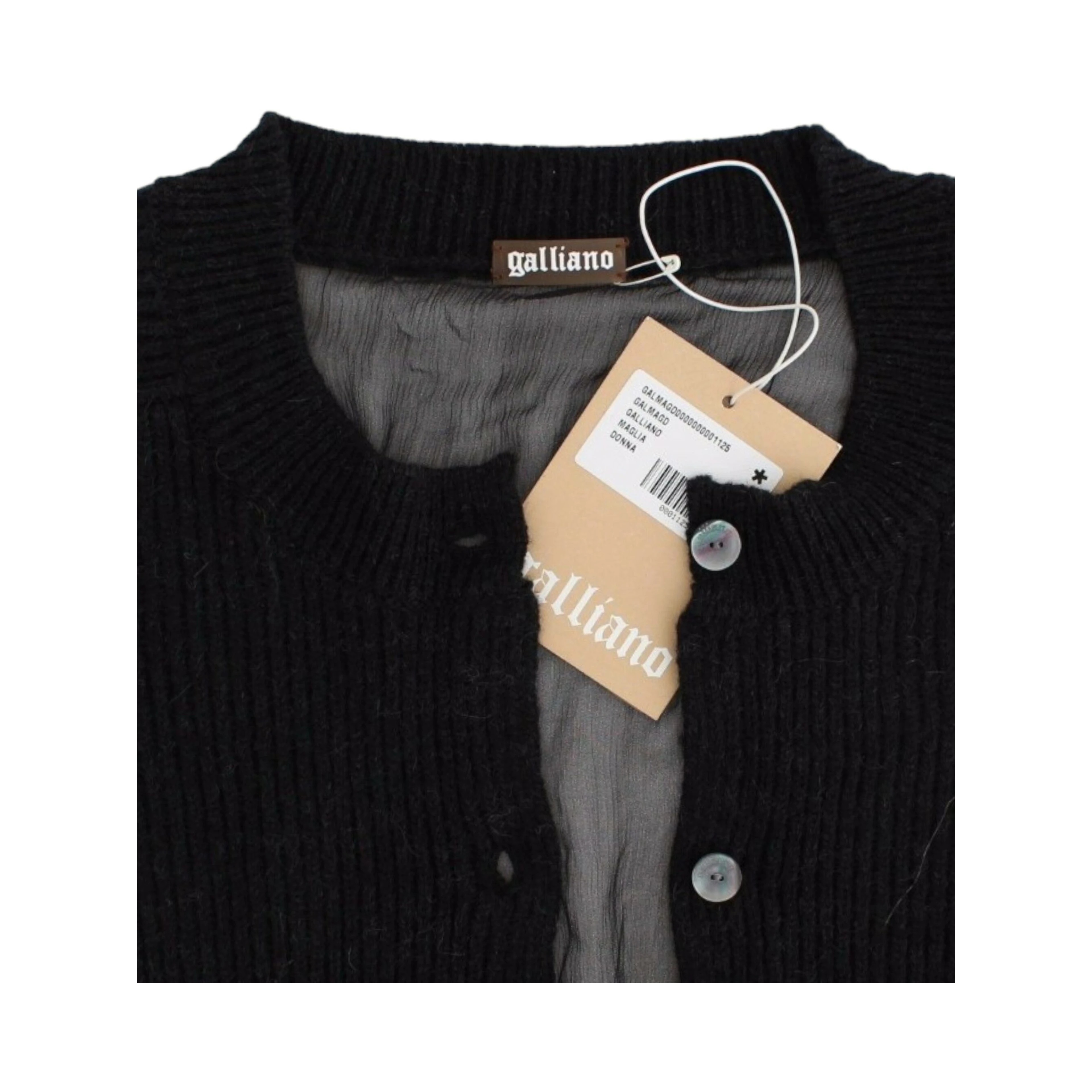 Black wool cardigan