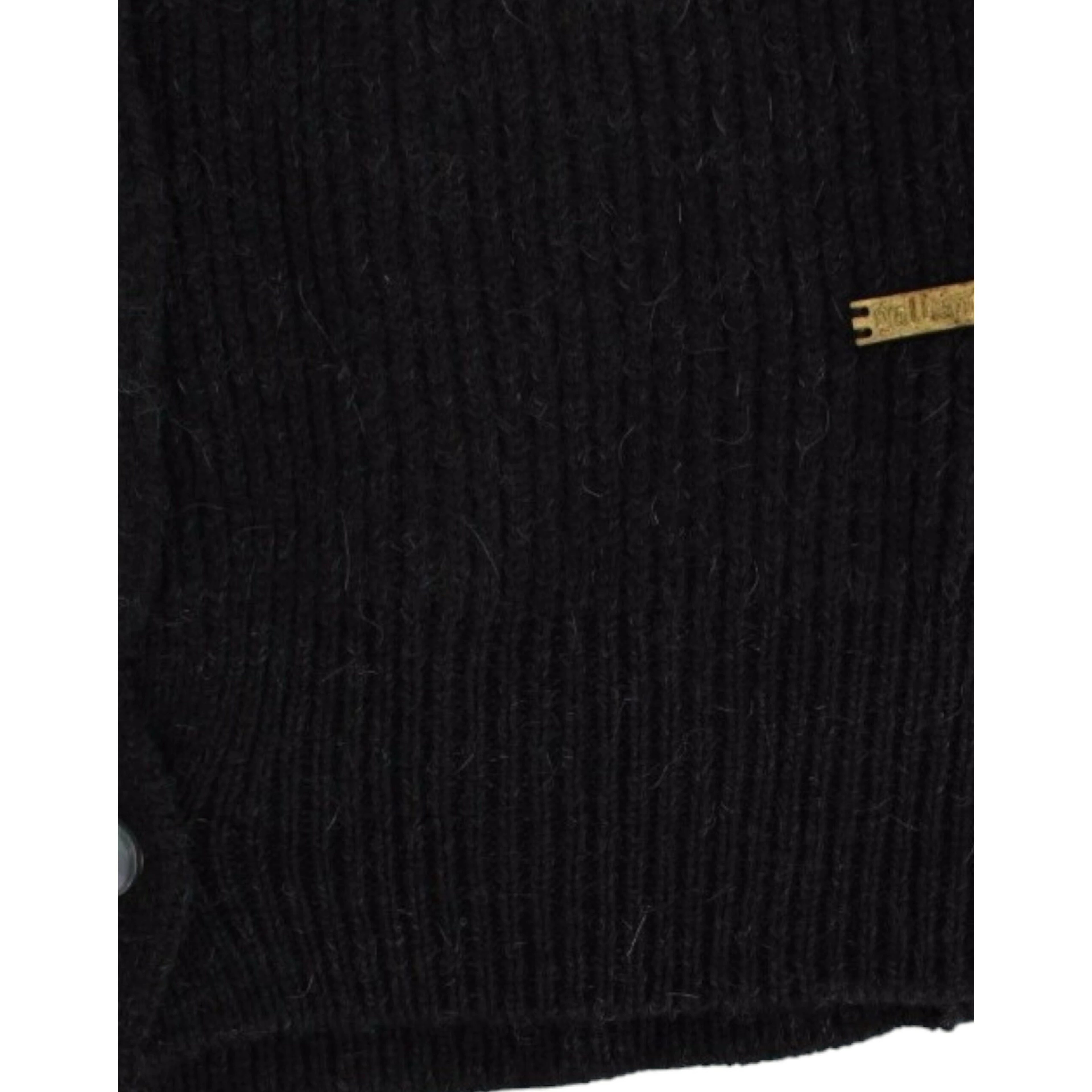 Black wool cardigan