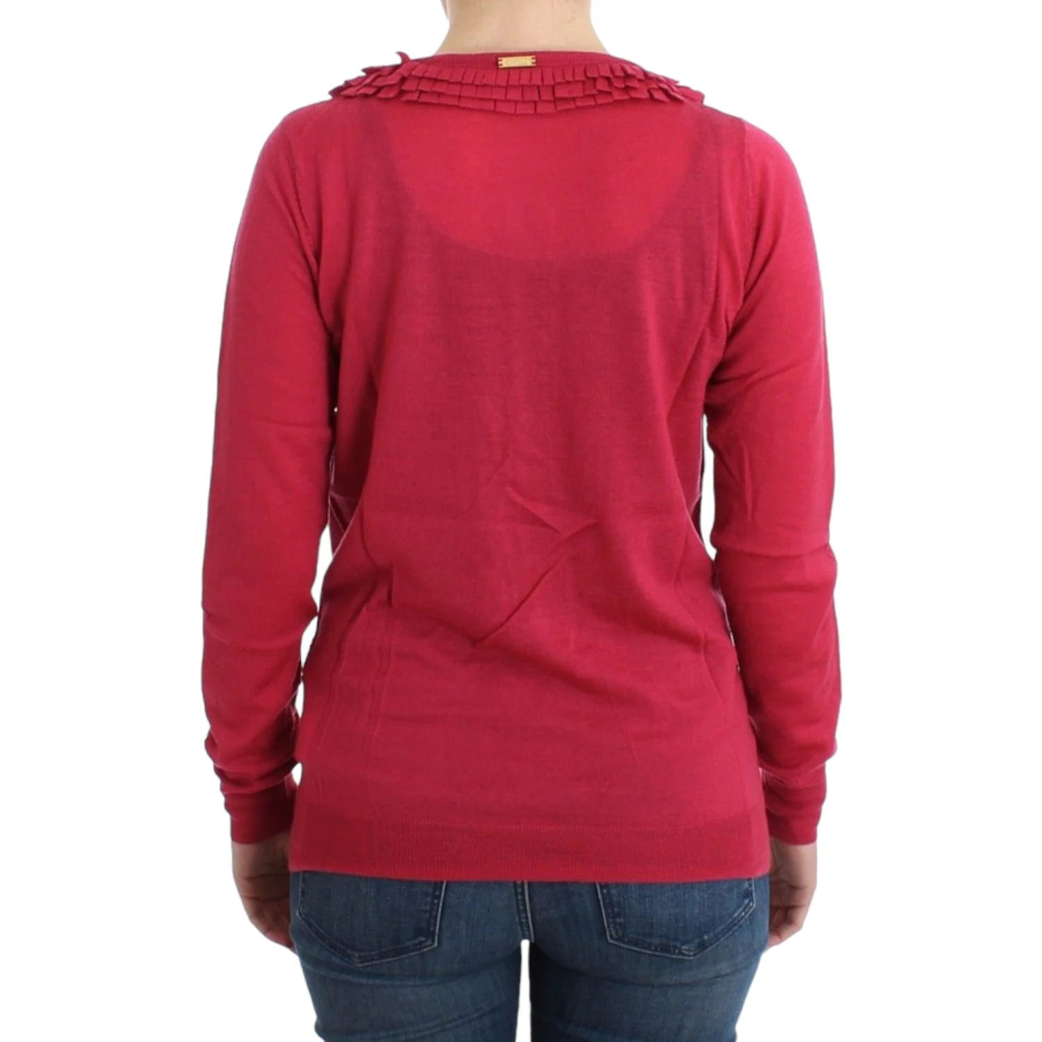 Pink wool cardigan