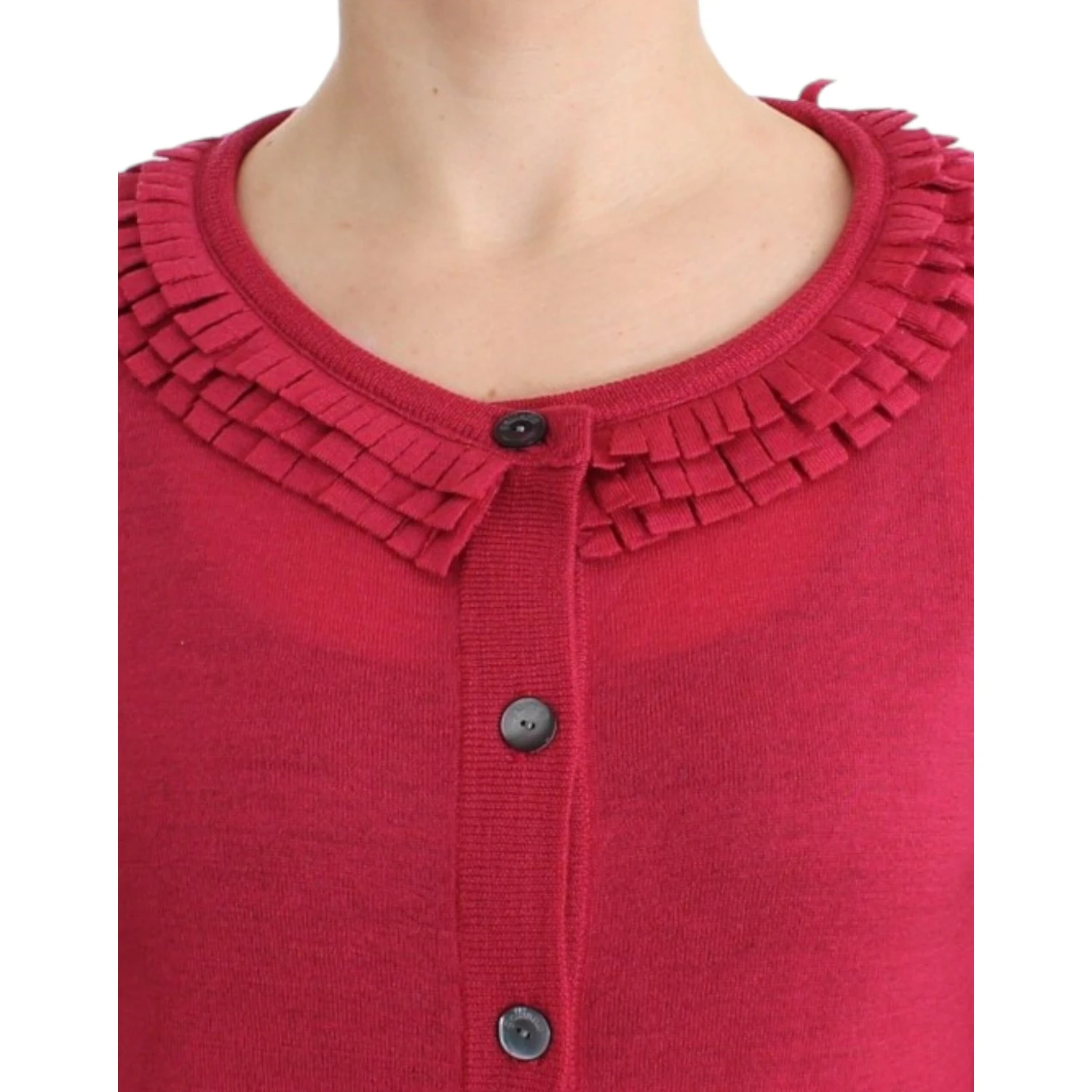 Pink wool cardigan
