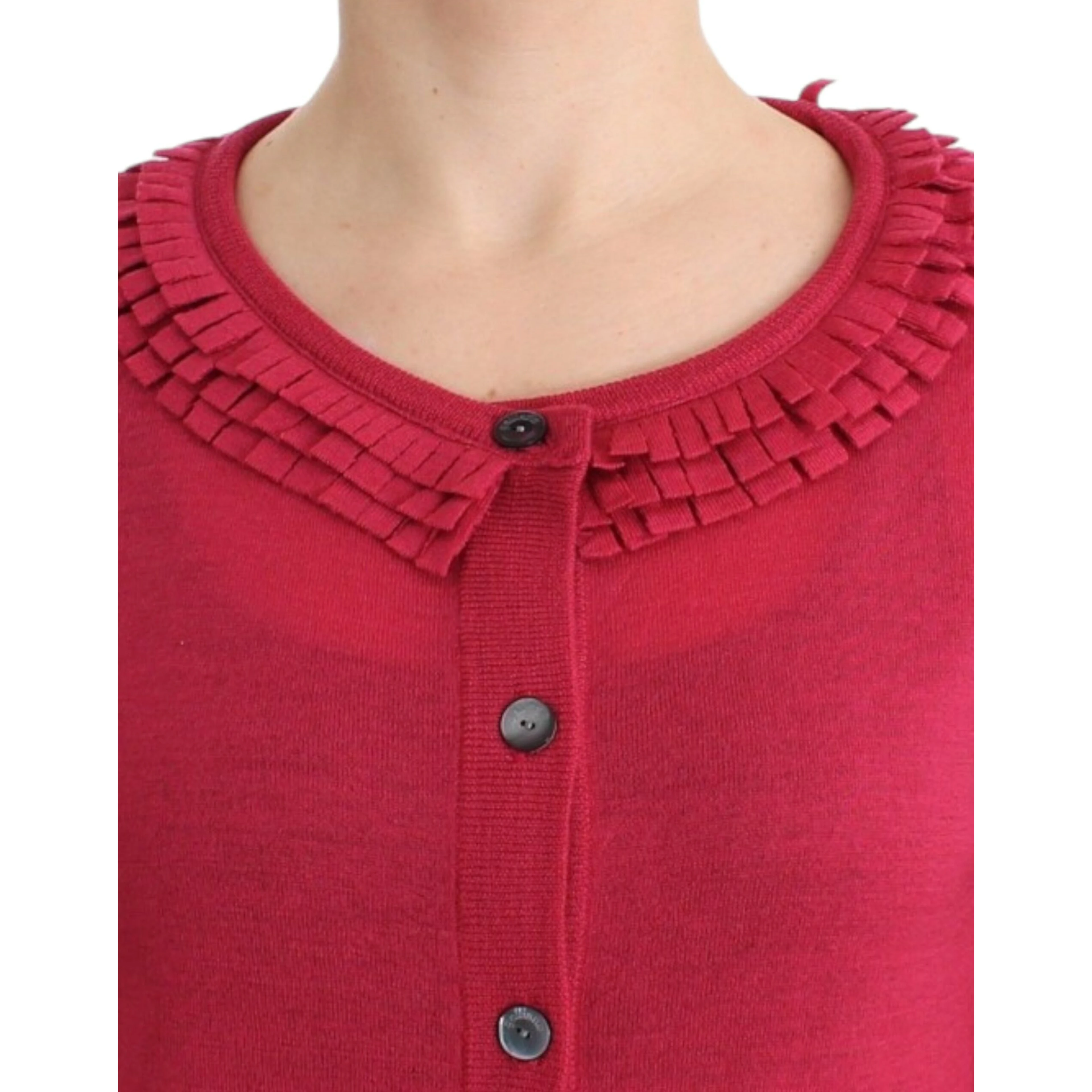 Pink wool cardigan
