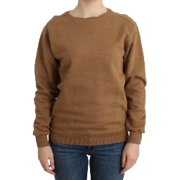 Brown Crewneck Cotton Sweater
