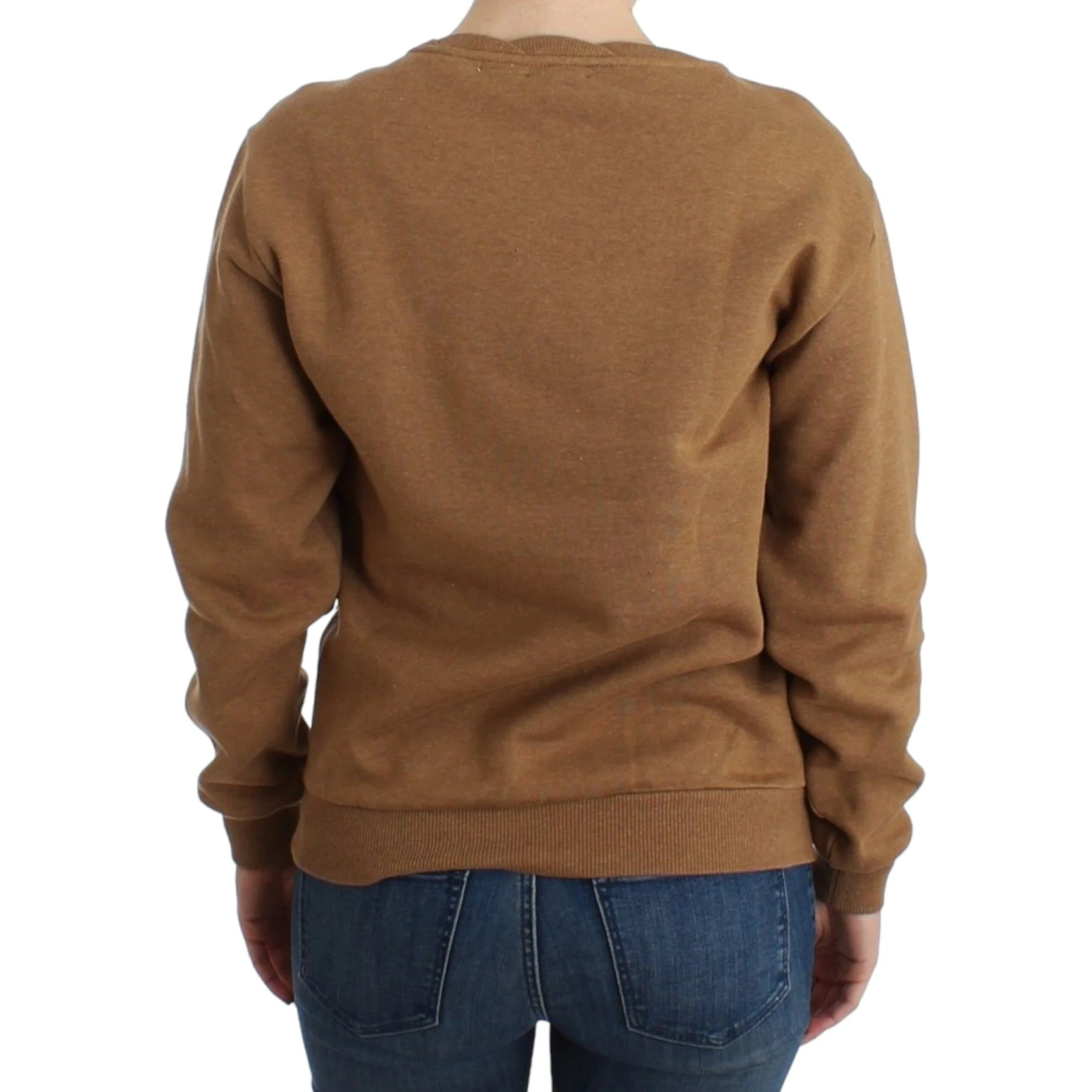 Brown Crewneck Cotton Sweater