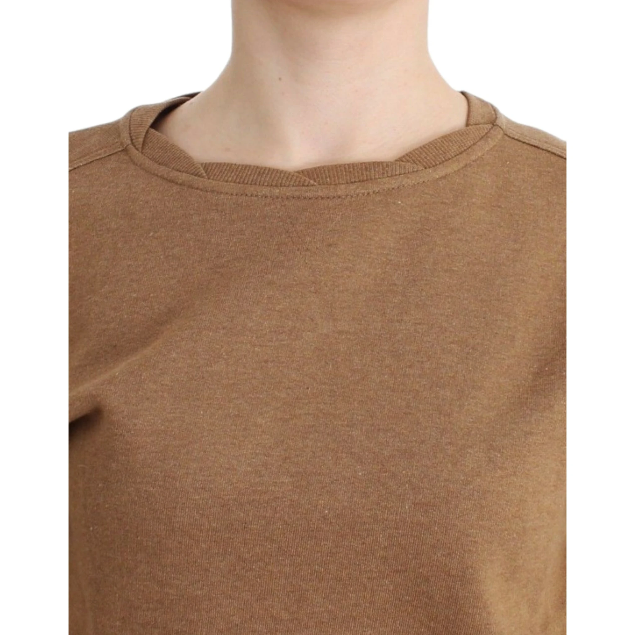 Brown Crewneck Cotton Sweater