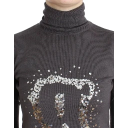 Brown turtleneck cotton sweater