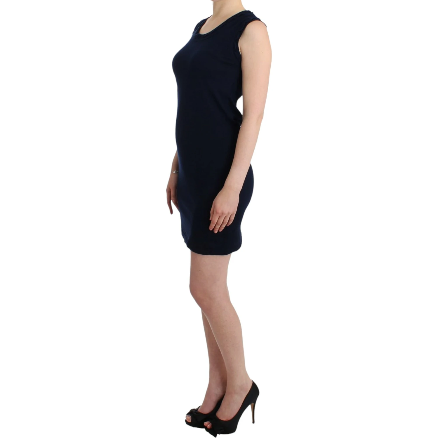 Blue cotton jersey dress