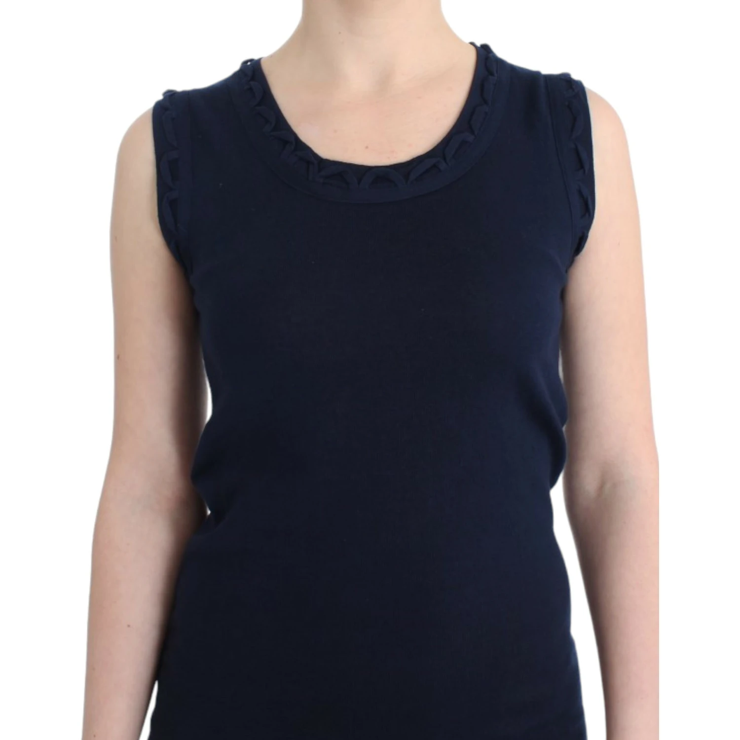 Blue cotton jersey dress