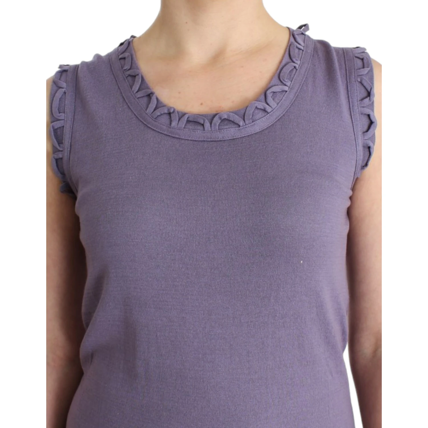 Purple cotton jersey dress