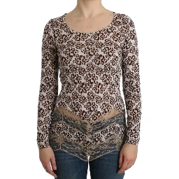 Brown longsleeved lace top