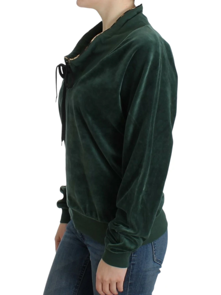 Green velvet cotton sweater alternative