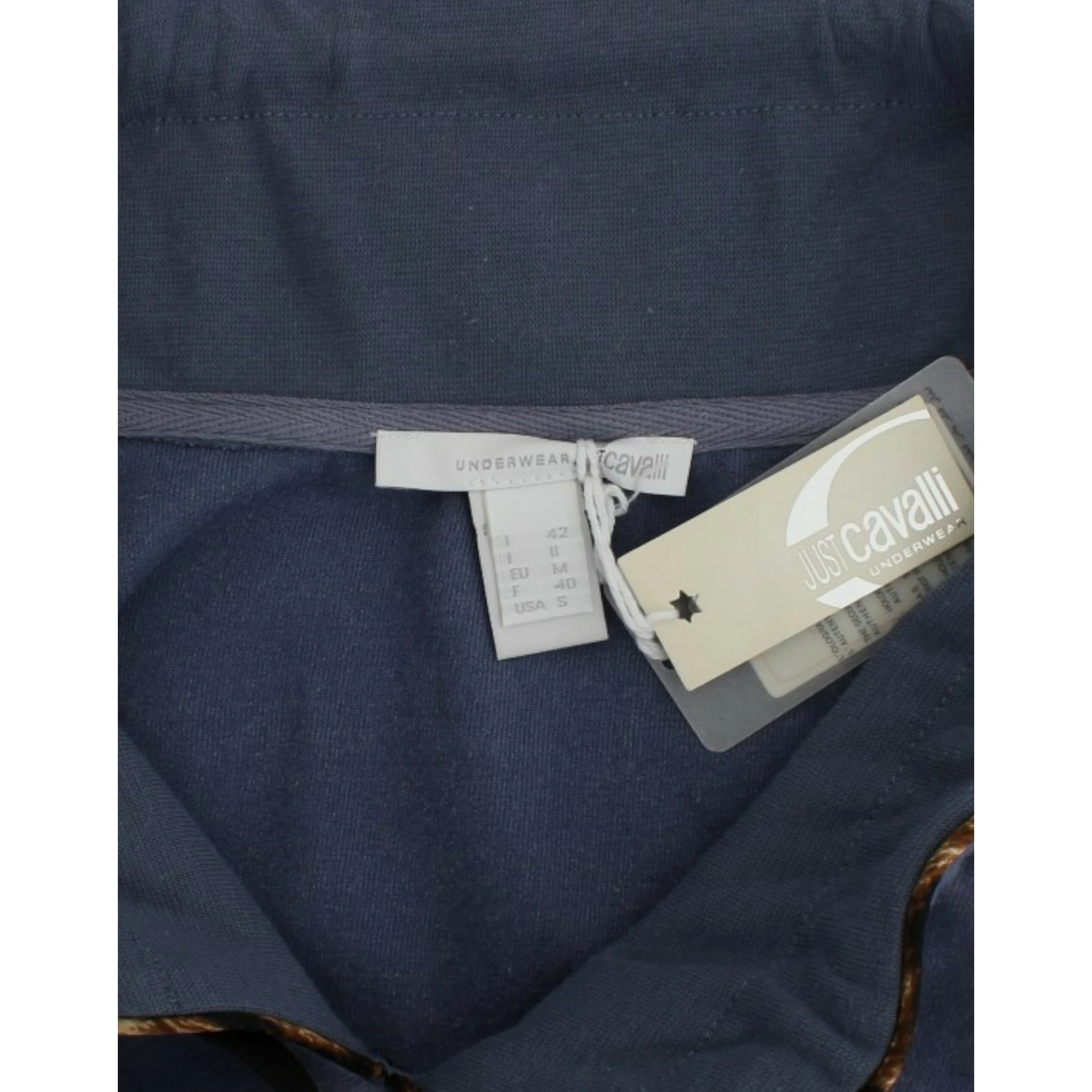 Blue velvet cotton sweater