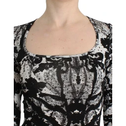 Black Printed Sheath Dress