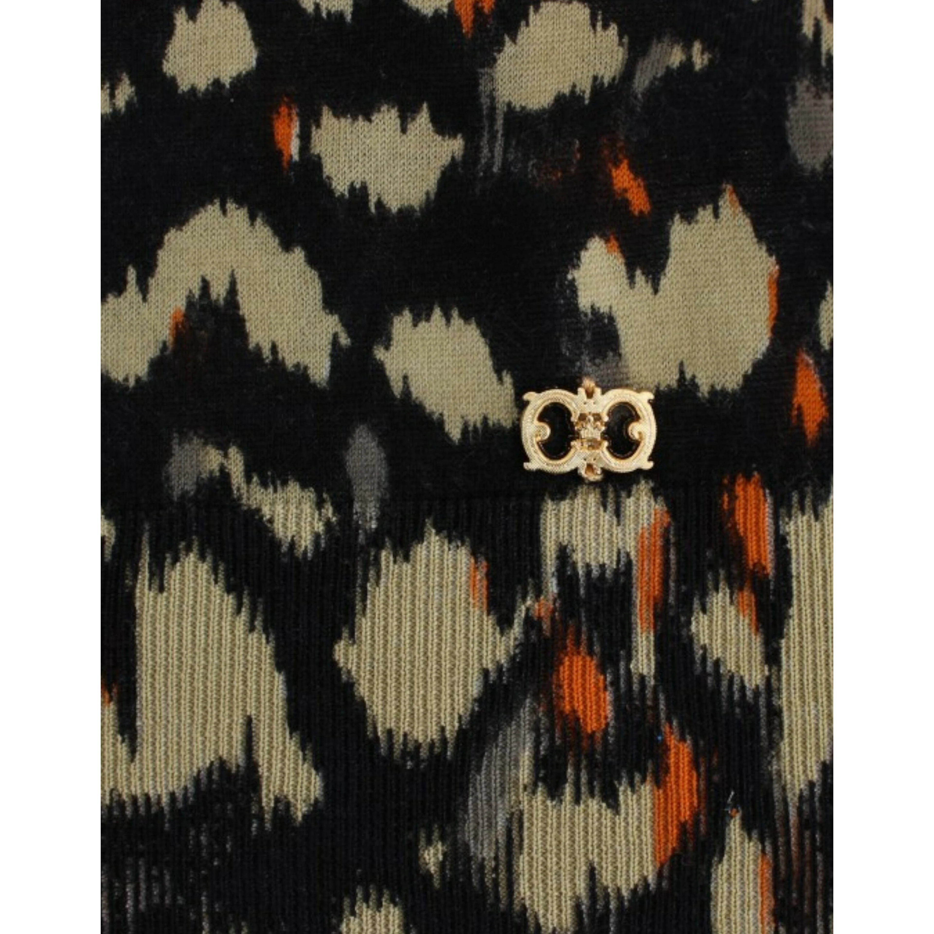 Multicolor v-neck wool jumper